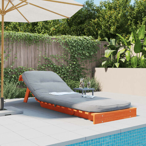Futon slaapbank met matras 70x206x11 cm grenenhout wasbruin