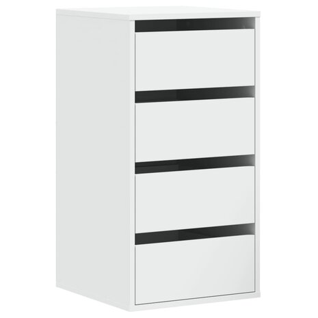 Ladekast 40x41x76 cm bewerkt hout wit