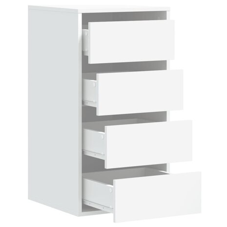 Ladekast 40x41x76 cm bewerkt hout wit