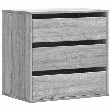 Ladekast 60x41x58 cm bewerkt hout grijs sonoma eikenkleurig