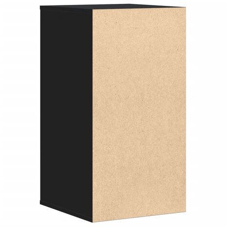 Ladekast 40x41x76 cm bewerkt hout zwart