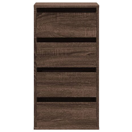 Ladekast 40x41x76 cm bewerkt hout bruin eikenkleurig