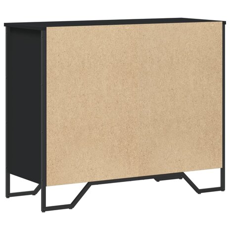 Ladekast 91x35,5x74,5 cm bewerkt hout zwart