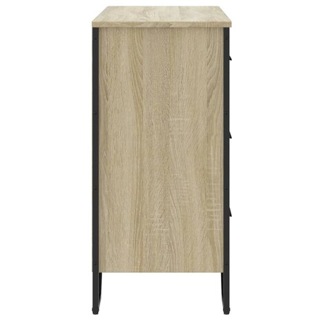 Ladekast 91x35,5x74,5 cm bewerkt hout sonoma eikenkleurig