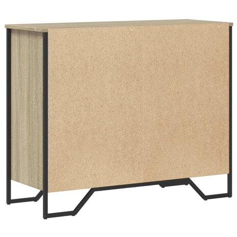 Ladekast 91x35,5x74,5 cm bewerkt hout sonoma eikenkleurig