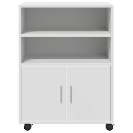 Rolkast 60x48x81 cm bewerkt hout wit