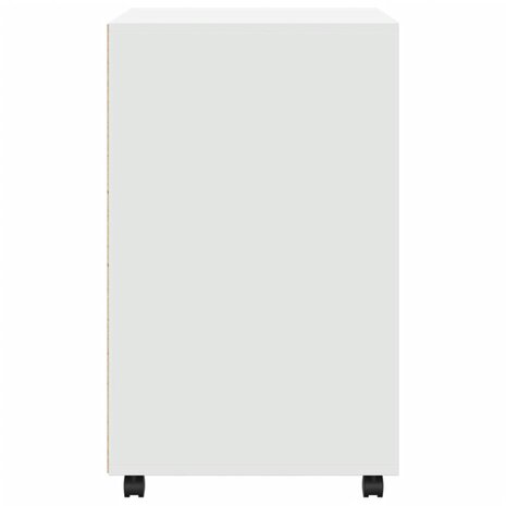 Rolkast 60x48x81 cm bewerkt hout wit