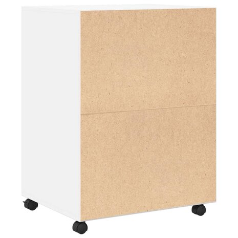 Rolkast 60x48x81 cm bewerkt hout wit