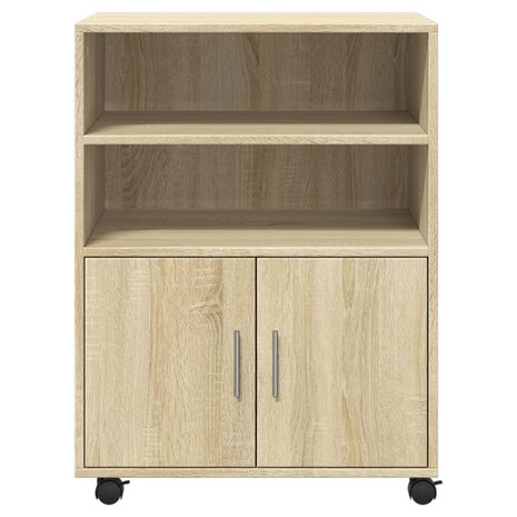 Rolkast 60x48x81 cm bewerkt hout sonoma eikenkleurig