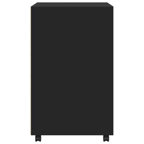 Rolkast 60x48x81 cm bewerkt hout zwart