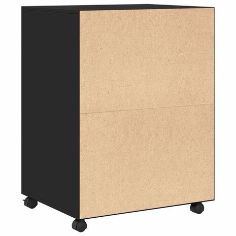 Rolkast 60x48x81 cm bewerkt hout zwart