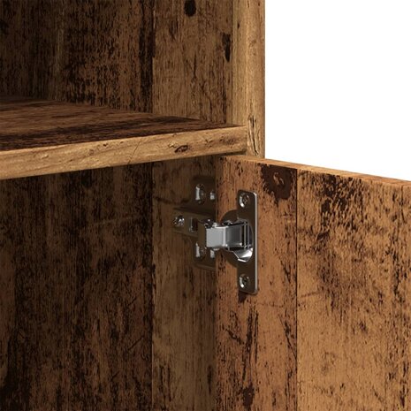 Rolkast 60x48x81 cm bewerkt hout oud houtkleurig