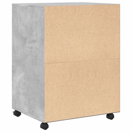 Rolkast 60x48x81 cm bewerkt hout betongrijs