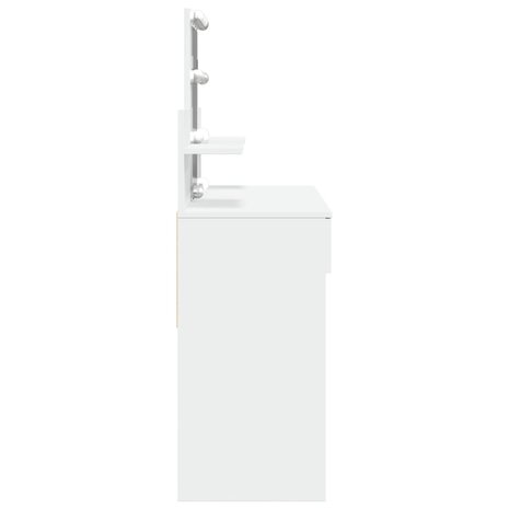 Kaptafel met LED-verlichting 100x40x130 cm wit
