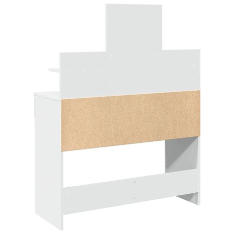 Kaptafel met LED-verlichting 100x40x130 cm wit