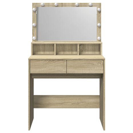 Kaptafel met LED 80x41x134,5 cm sonoma eikenkleurig