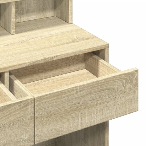 Kaptafel met LED 80x41x134,5 cm sonoma eikenkleurig