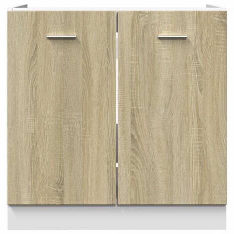 Onderkast 80x46x81,5 cm bewerkt hout sonoma eikenkleurig