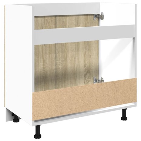 Onderkast 80x46x81,5 cm bewerkt hout sonoma eikenkleurig