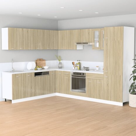 Ovenkast 60x46x81,5 cm spaanplaat sonoma eikenkleurig