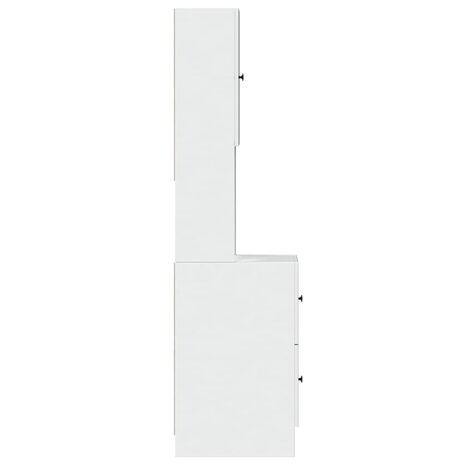 Keukenkast 35x50x180 cm bewerkt hout wit