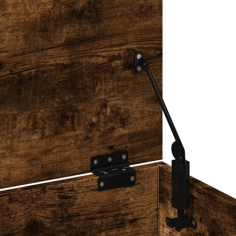 Opbergbox 102x35x35 cm bewerkt hout gerookt eikenkleurig