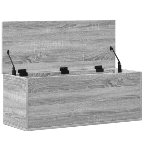 Opbergbox 90x35x35 cm bewerkt hout grijs sonoma eikenkleurig