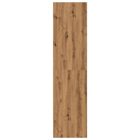 Kledingkast 30x50x200 cm bewerkt hout artisanaal eikenkleur