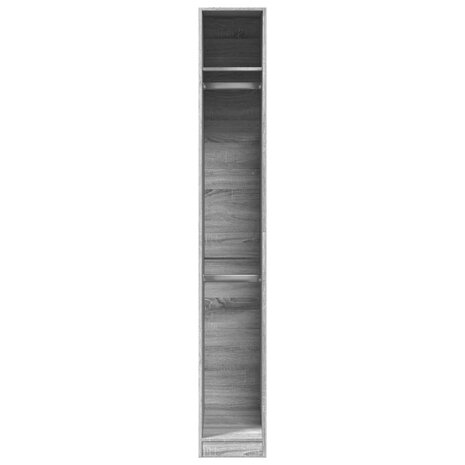 Kledingkast 30x50x200 cm bewerkt hout grijs sonoma eikenkleur
