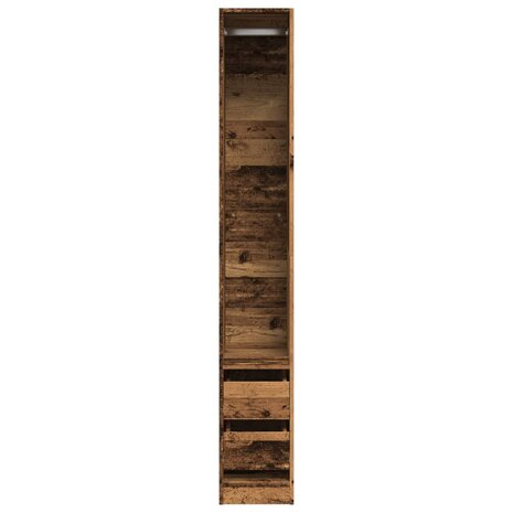 Kledingkast 30x50x200 cm bewerkt hout oud hout