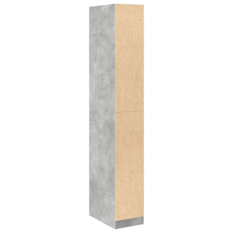 Kledingkast 30x50x200 cm bewerkt hout betongrijs