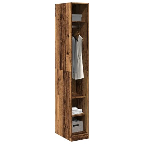 Kledingkast 30x50x200 cm bewerkt hout oud hout
