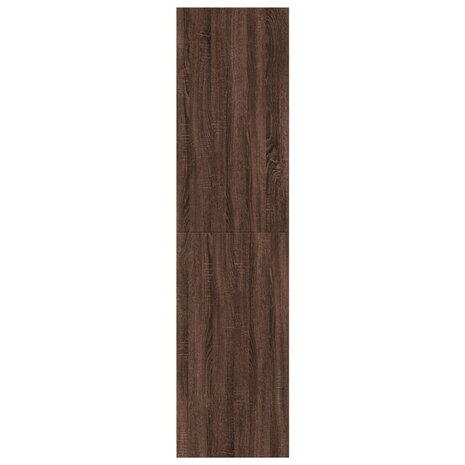 Kledingkast 30x50x200 cm bewerkt hout bruin eikenkleur