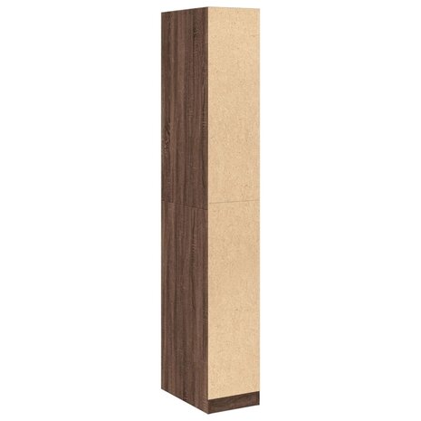 Kledingkast 30x50x200 cm bewerkt hout bruin eikenkleur