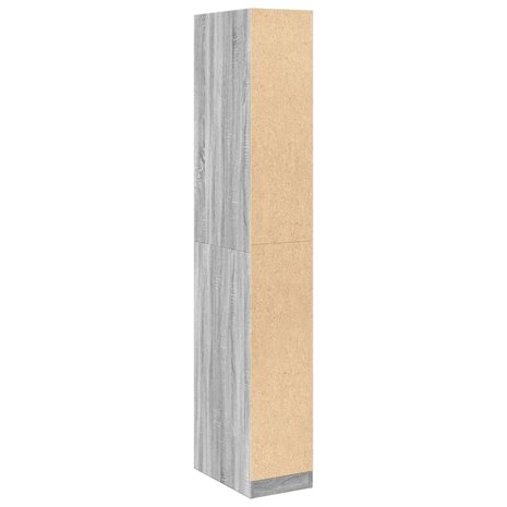 Kledingkast 30x50x200 cm bewerkt hout grijs sonoma eikenkleur