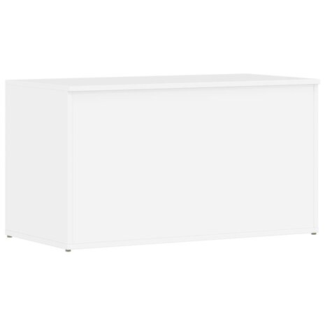 Opbergkist 84x42x46 cm bewerkt hout hoogglans wit