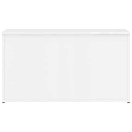 Opbergkist 84x42x46 cm bewerkt hout hoogglans wit