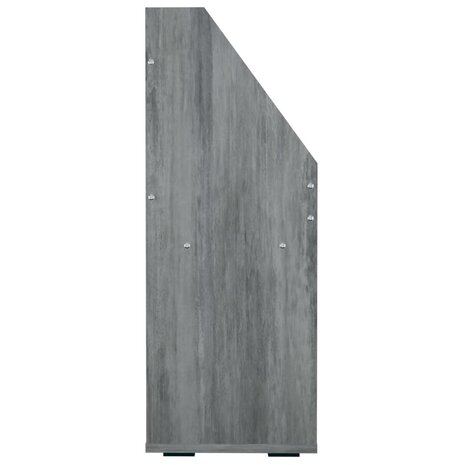 Kindertijdschriftenrek 71x30x78,5 cm bewerkt hout betongrijs