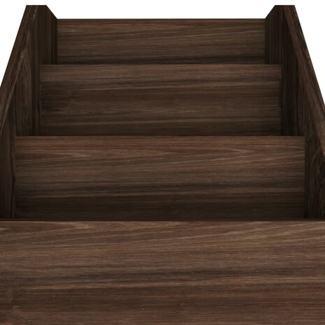 Kindertijdschriftenrek 71x30x78,5 cm bewerkt hout gerookt eiken