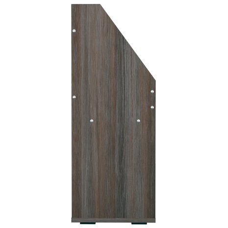Kindertijdschriftenrek 71x30x78,5 cm hout grijs en eikenkleur