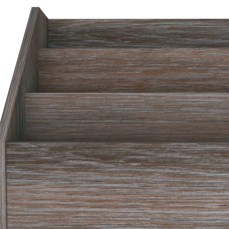 Kindertijdschriftenrek 71x30x78,5 cm hout grijs en eikenkleur