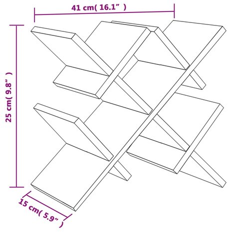 Wijnrek voor 5 flessen 41x15x25 cm bamboe
