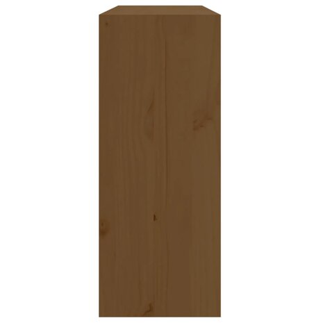 Wijnkast 62x25x62 cm massief grenenhout honingbruin