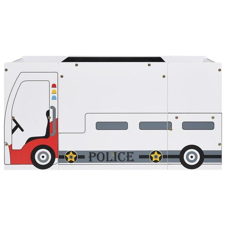 3-delige Kindertafel- en stoelenset politieauto-ontwerp MDF