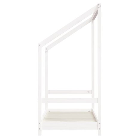 Kinderbedframe 2x(70x140 cm massief grenenhout wit