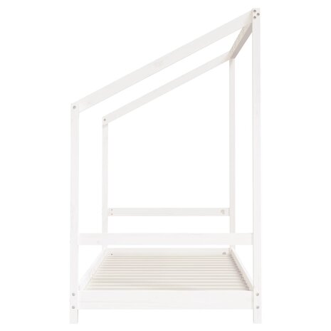 Kinderbedframe 2x(90x200) cm massief grenenhout wit