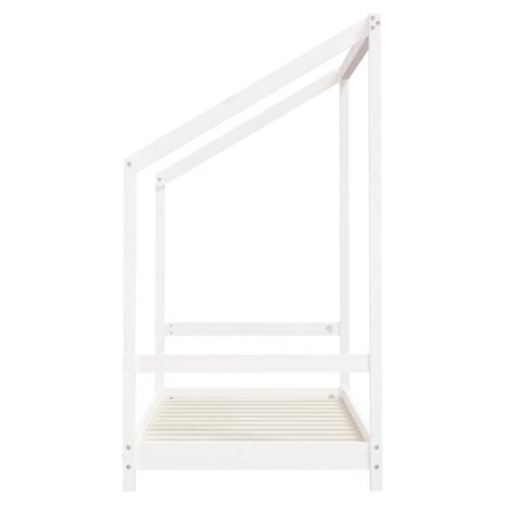 Kinderbedframe 2x(80x160) cm massief grenenhout wit