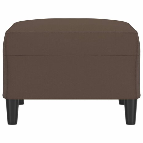 Voetenbank 70x55x41 cm kunstleer bruin
