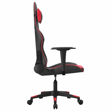 Massage gamestoel kunstleer zwart en rood