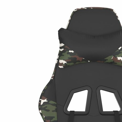 Gamestoel kunstleer zwart en camouflage